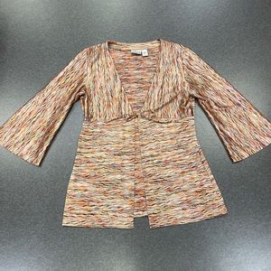 Vintage Chico’s boho bell sleeve top with front tie size M